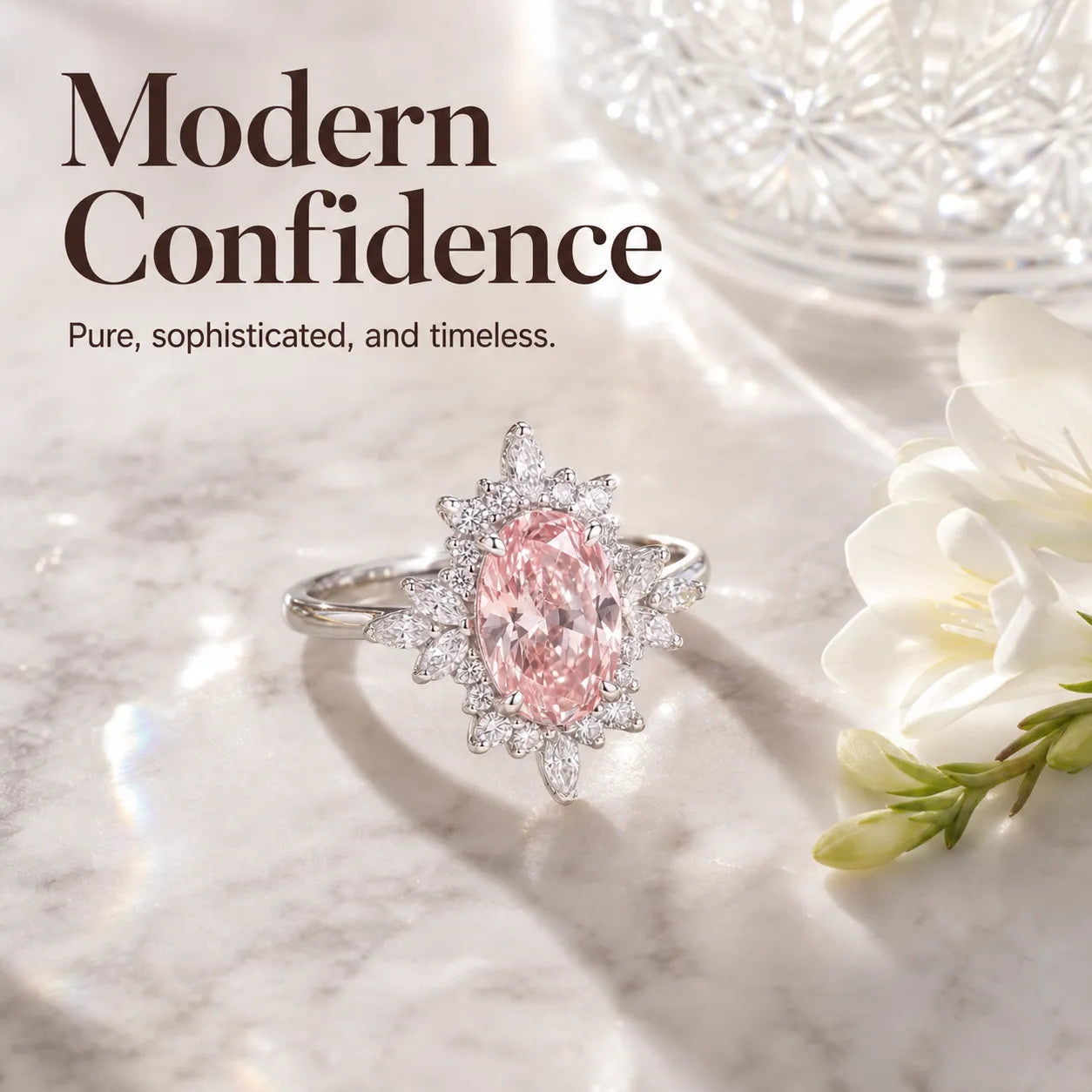 The Radiant Pink Oval Statement Ring – Designed for Your Signature Style