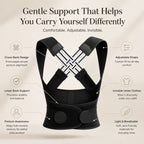 Invisible Posture Support Brace for Work, Phone Use & Home — Helps Open Rounded Shoulders, Look Taller, Feel More Confident & Stay Discreet Under Clothes | Last Day 50% OFF 🔥