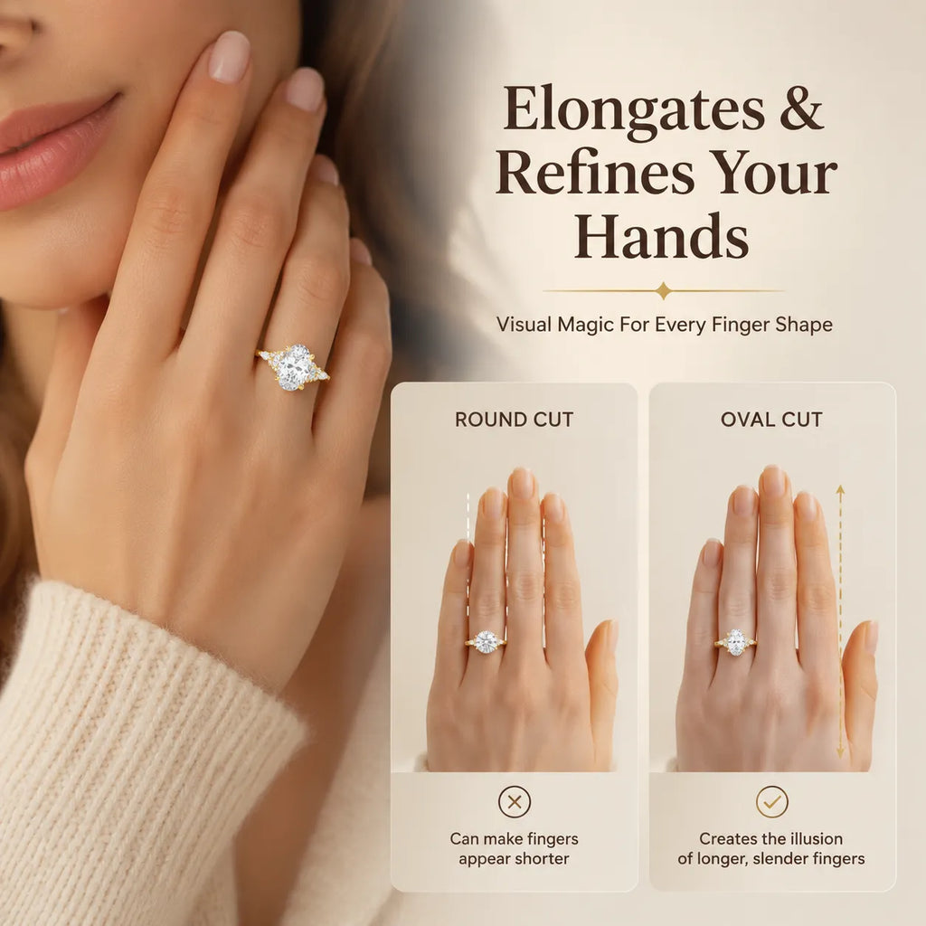 Snowflake Oval Ring — Anti-Pinching Comfort Fit Ring for Timeless Elegance