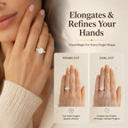 Snowflake Oval Ring — Anti-Pinching Comfort Fit Ring for Timeless Elegance
