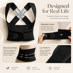 Invisible Posture Support Brace for Work, Phone Use & Home — Helps Open Rounded Shoulders, Look Taller, Feel More Confident & Stay Discreet Under Clothes | Last Day 50% OFF 🔥
