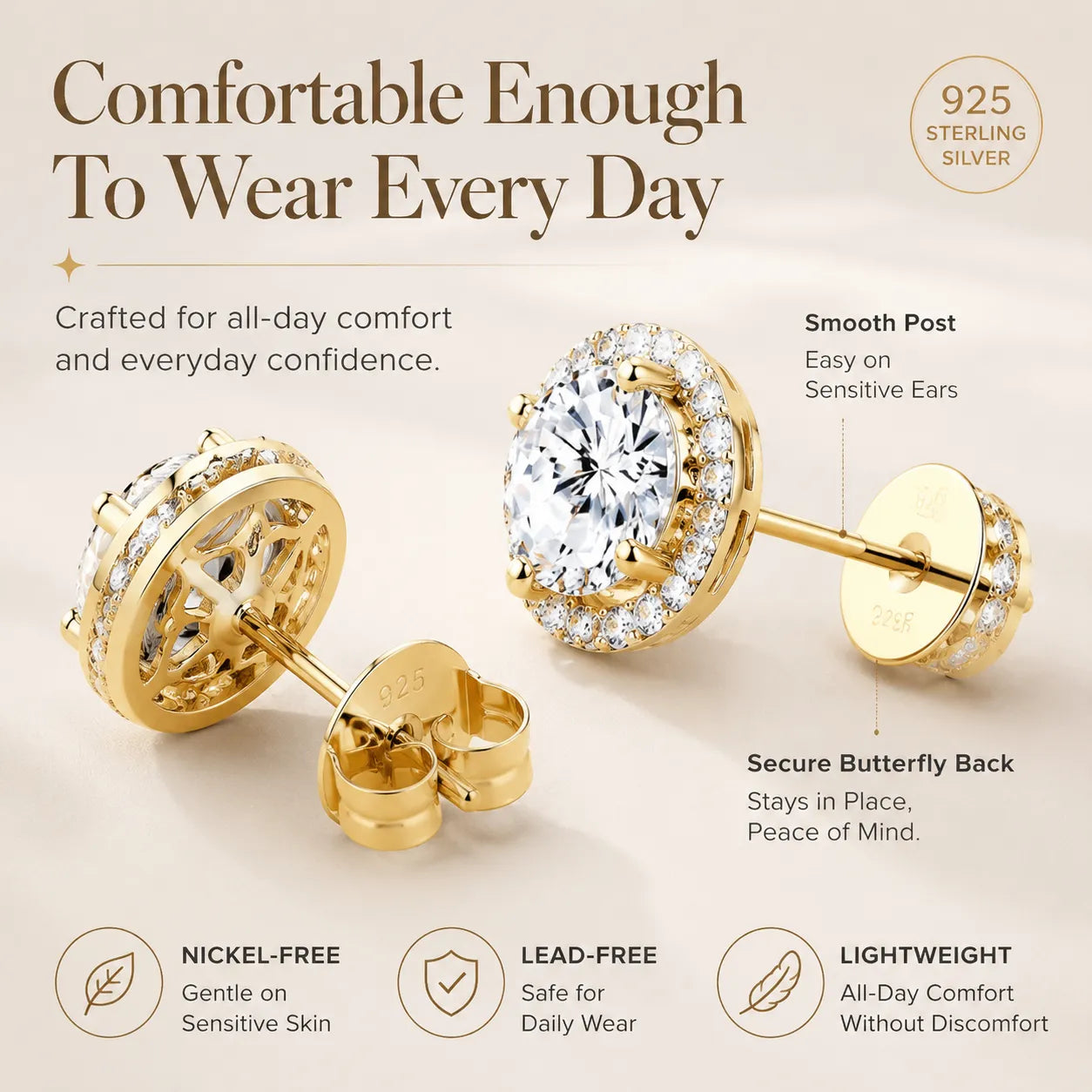 No More Sagging or Poking: The Ultimate 4-Piece 'Quiet Luxury' Flat-Back Zircon Set — Invisible Lift Support & 24/7 Sleep-Friendly Comfort | Claim 90% OFF Last Day🔥
