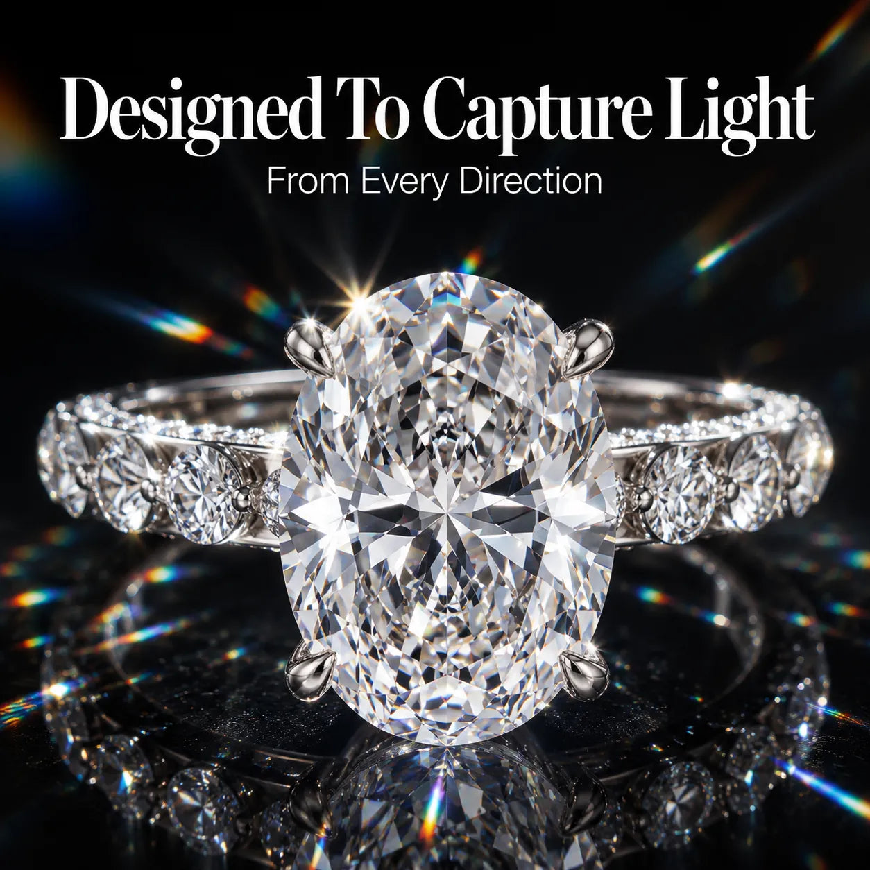 Elegant Oval Hidden Halo Ring – Timeless Luxury Sparkle Designed For Everyday Elegance