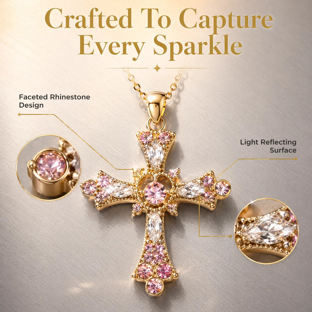 Women's Sparkling Diamond Jewelry – Elegant Diamond Cross Necklace