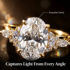 Snowflake Oval Ring — Anti-Pinching Comfort Fit Ring for Timeless Elegance