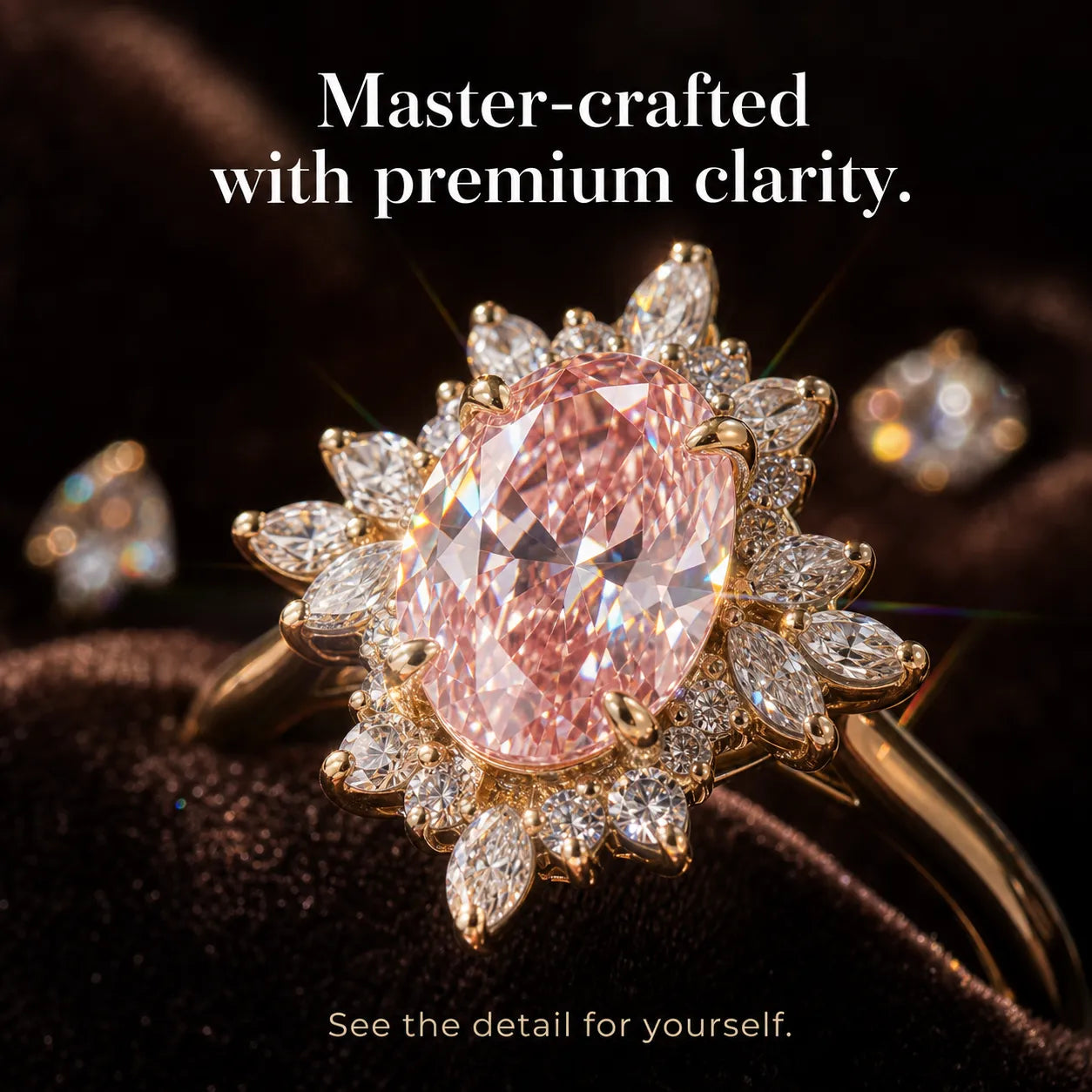 The Radiant Pink Oval Statement Ring – Designed for Your Signature Style