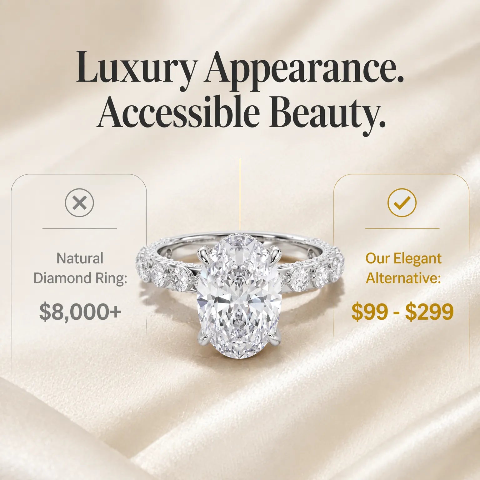 Elegant Oval Hidden Halo Ring – Timeless Luxury Sparkle Designed For Everyday Elegance