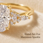 Snowflake Oval Ring — Anti-Pinching Comfort Fit Ring for Timeless Elegance