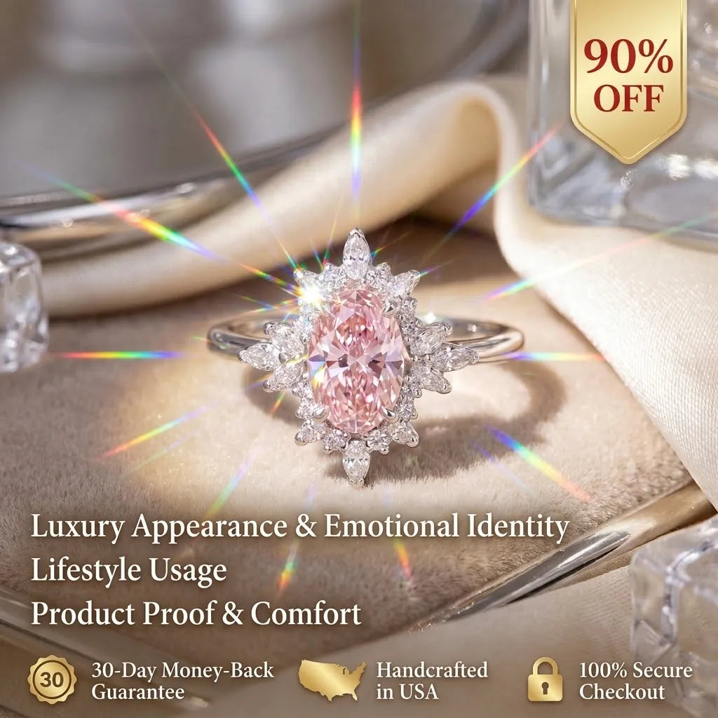 The Radiant Pink Oval Statement Ring – Designed for Your Signature Style
