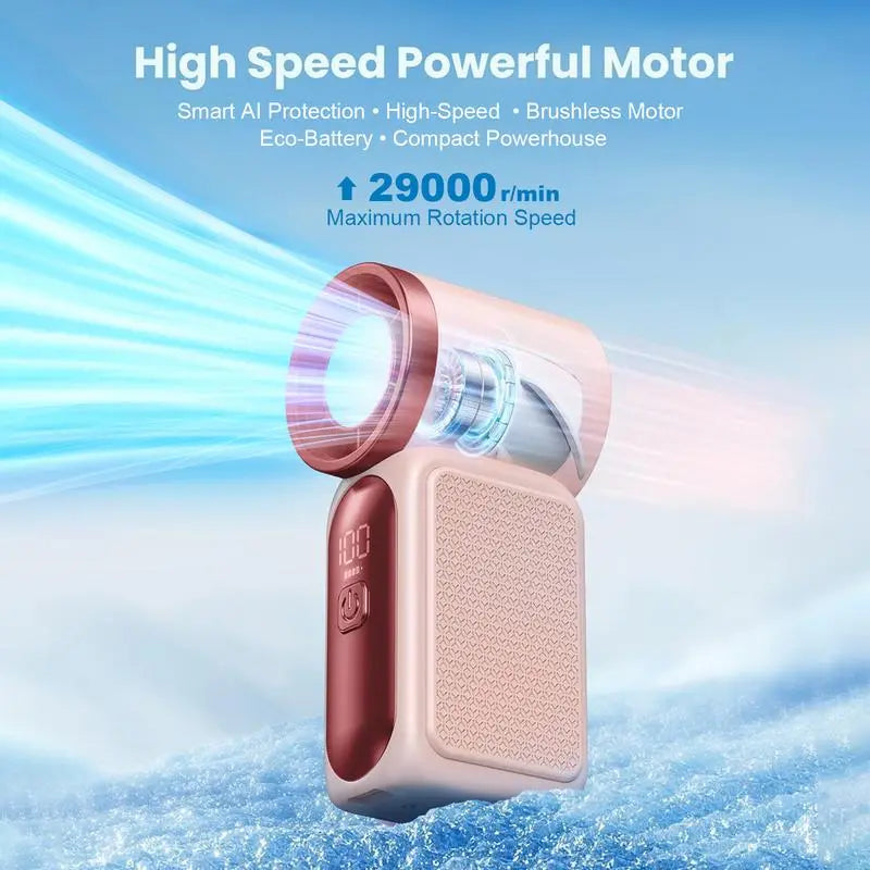 Pocket-Sized Mini Fan – Powerful 6-Speed Breeze with LED Display | Summer Essential for Travel & Outdoors (Last Day 50% OFF 🔥)