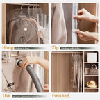 Hanging Vacuum Storage Bags – Save Up to 80% Closet Space for Coats, Dresses & Suits | Last Day 50% OFF 🔥