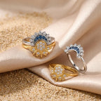 The Eternal Orbit: Sun & Moon Matching Promise Rings for Couples & Best Friends – Micro-Pavé Zirconia Stackable Set--Last Day Sale-90% OFF🔥