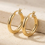 14K Gold Plated Chunky Hoop Earrings | Lightweight & Hypoallergenic for Sensitive Ears--Last Day Sale-90% OFF🔥