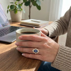 One-of-a-Kind 3.18 Carat Natural Bicolor Blue Sapphire Diamond Ring in 14K Gold--Last Day Sale-90% OFF🔥