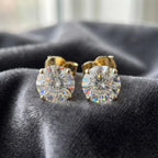 Dazzling Classic Round Cut Stud Earrings with Secure Butterfly Clasp--Last Day Sale-90% OFF🔥