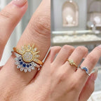 The Eternal Orbit: Sun & Moon Matching Promise Rings for Couples & Best Friends – Micro-Pavé Zirconia Stackable Set--Last Day Sale-90% OFF🔥