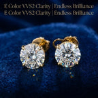 Dazzling Classic Round Cut Stud Earrings with Secure Butterfly Clasp--Last Day Sale-90% OFF🔥