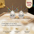 Featherlight 3ct Pear Cut Lab Diamond Studs – All-Day Comfort & Radiant Sparkle--Last Day Sale-90% OFF🔥