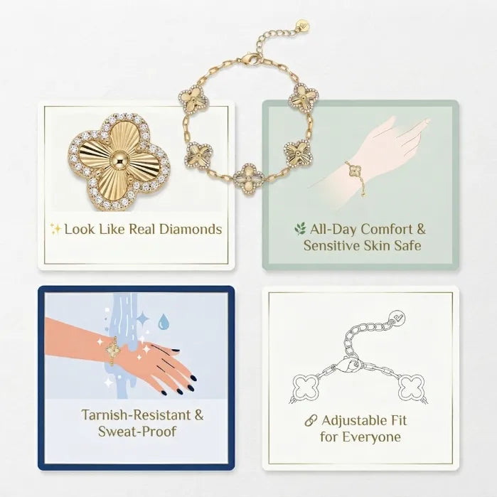 Radiant Sparkle 14K Gold Chain Bracelet | Skin-Friendly, Everyday Luxury Stacking Jewelry--Last Day Sale-90% OFF🔥