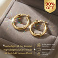 14K Gold Plated Chunky Hoop Earrings | Lightweight & Hypoallergenic for Sensitive Ears--Last Day Sale-90% OFF🔥