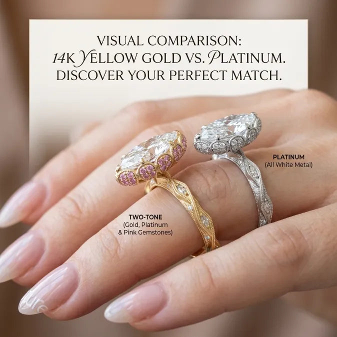 The Heirloom 3-Carat Marquise Ring | Pink Sapphire Hidden Halo & 14K Gold Vintage Masterpiece--Last Day Sale-90% OFF🔥