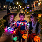 Halloween LED Light Up Rings  - Glow in the Dark Party Favors & Goodie Bag Fillers for Kids