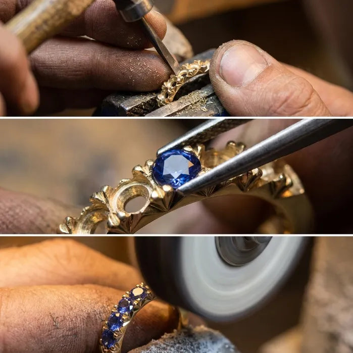 Minimalist Natural Sapphire Ring • Ultra-Smooth 14K Gold Everyday Stacking Band--Last Day Sale-90% OFF🔥