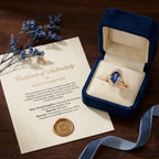 One-of-a-Kind 3.18 Carat Natural Bicolor Blue Sapphire Diamond Ring in 14K Gold--Last Day Sale-90% OFF🔥