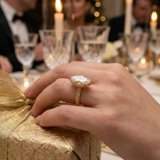 The Heirloom 3-Carat Marquise Ring | Pink Sapphire Hidden Halo & 14K Gold Vintage Masterpiece--Last Day Sale-90% OFF🔥