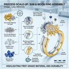 The Eternal Orbit: Sun & Moon Matching Promise Rings for Couples & Best Friends – Micro-Pavé Zirconia Stackable Set--Last Day Sale-90% OFF🔥
