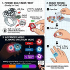Halloween LED Light Up Rings  - Glow in the Dark Party Favors & Goodie Bag Fillers for Kids