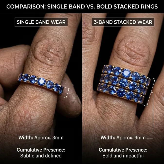 Minimalist Natural Sapphire Ring • Ultra-Smooth 14K Gold Everyday Stacking Band--Last Day Sale-90% OFF🔥
