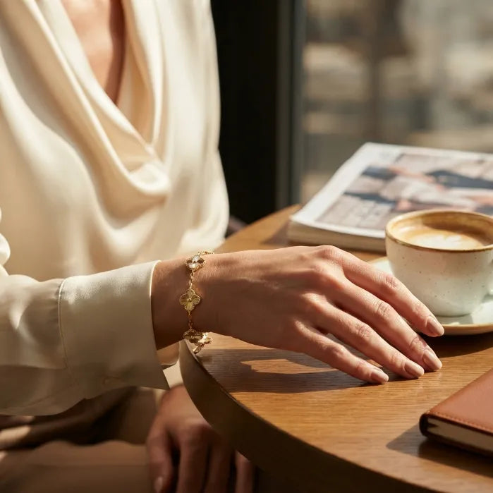 Radiant Sparkle 14K Gold Chain Bracelet | Skin-Friendly, Everyday Luxury Stacking Jewelry--Last Day Sale-90% OFF🔥