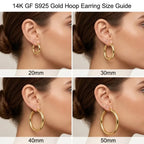 14K Gold Plated Chunky Hoop Earrings | Lightweight & Hypoallergenic for Sensitive Ears--Last Day Sale-90% OFF🔥