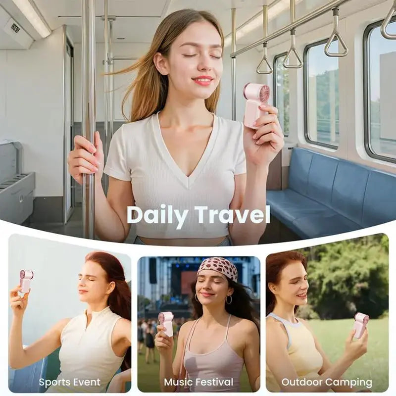 Pocket-Sized Mini Fan – Powerful 6-Speed Breeze with LED Display | Summer Essential for Travel & Outdoors (Last Day 50% OFF 🔥)
