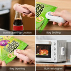3-in-1 Portable Kitchen Tool – Seal Snack Bags, Open Packages & Pop Bottle Caps | USB Rechargeable & Magnetic (Last Day 50% OFF 🔥)