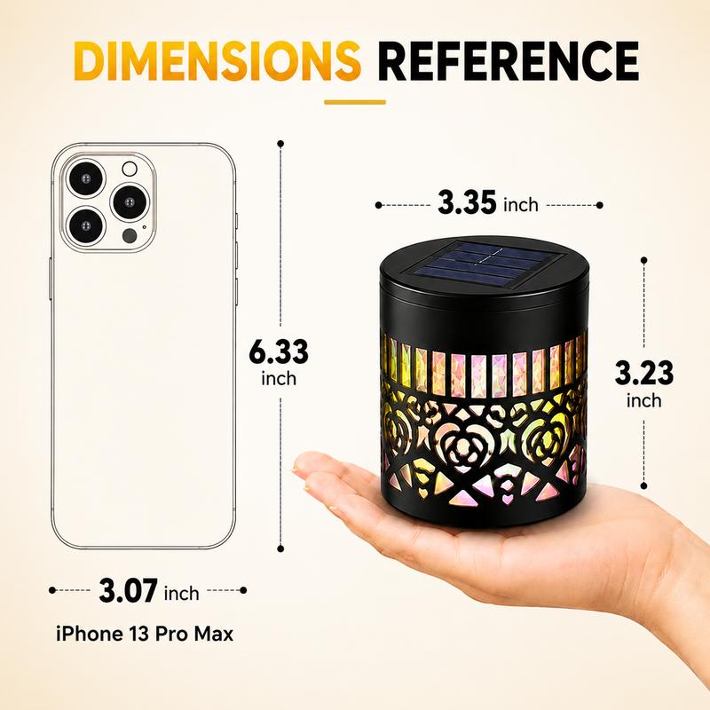 Seven-Color Changing Solar Mandala Projection Wall Light Decorative Solar Mandala Lights Outdoor Waterproof Metal Fence Lights for Yard Garden Post Patio Backyard Decor (2pcs) Last Day 90% OFF 🔥