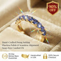 Minimalist Natural Sapphire Ring • Ultra-Smooth 14K Gold Everyday Stacking Band--Last Day Sale-90% OFF🔥