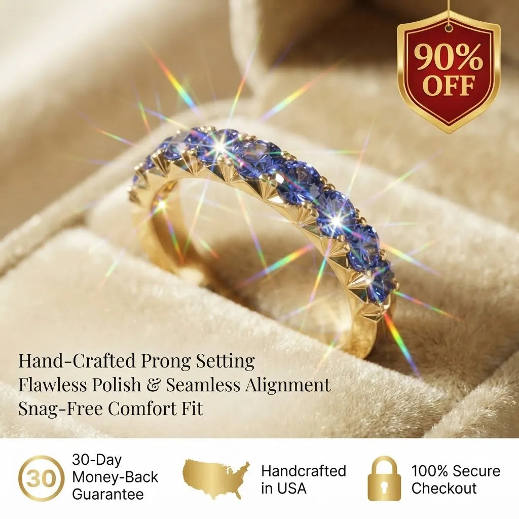 Minimalist Natural Sapphire Ring • Ultra-Smooth 14K Gold Everyday Stacking Band--Last Day Sale-90% OFF🔥