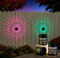 Seven-Color Changing Solar Mandala Projection Wall Light Decorative Solar Mandala Lights Outdoor Waterproof Metal Fence Lights for Yard Garden Post Patio Backyard Decor (2pcs) Last Day 90% OFF 🔥